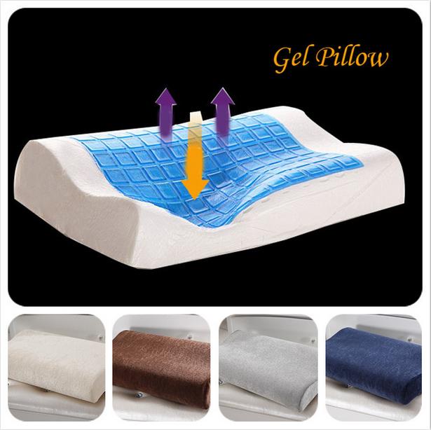  з      Technogel , ޸      30 * 50 * 10 / 7cm  /Zero Pressure Deep Sleep Cool Gel Pillow Technogel Pillow, Memory Gel P